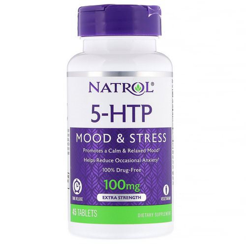Natrol, 5-HTP, Time Release, Extra Strength, 100 mg, 45 Tablets Review