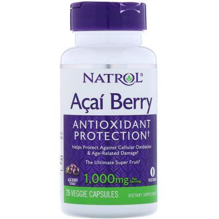 Natrol Acai Antioxidants - 抗氧化劑, 巴西莓, 超級食品, 綠色食品