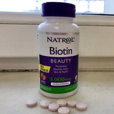 Natrol Biotin - 生物素, 指甲, 皮膚, 頭髮