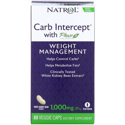 Natrol, Carb Intercept with Phase 2 Carb Controller, 1000 mg, 60 Veggie Caps Review