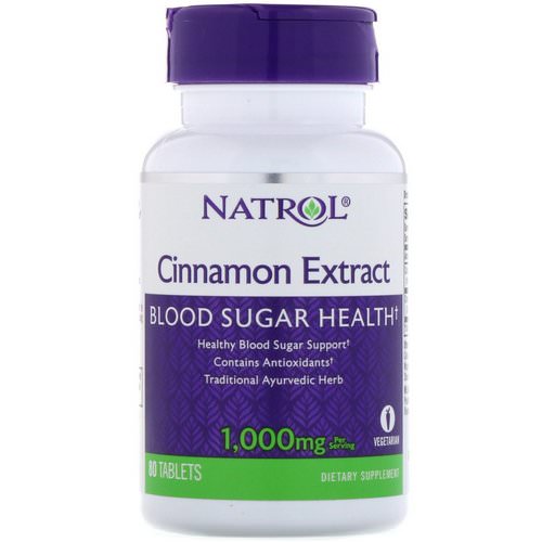 Natrol, Cinnamon Extract, 1,000 mg, 80 Tablets Review