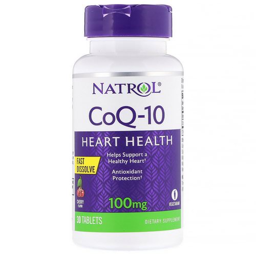 Natrol, CoQ-10, Fast Dissolve, Cherry, 100 mg, 30 Tablets Review