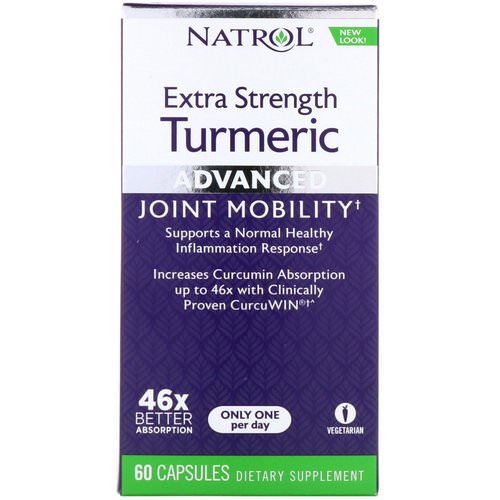 Natrol, Extra Strength Turmeric, Advanced, 60 Capsules Review