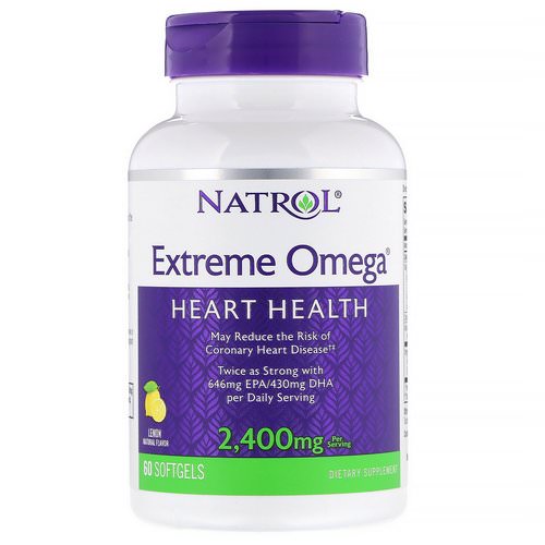 Natrol, Extreme Omega, Lemon, 2,400 mg, 60 Softgels Review