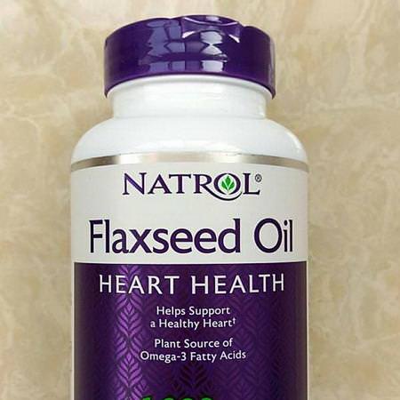 Natrol, Flaxseed Oil, Heart Health, 1,000 mg, 90 Softgels