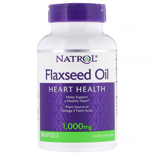 Natrol, Flaxseed Oil, Heart Health, 1,000 mg, 90 Softgels Review