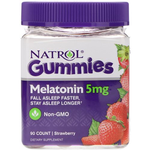 Natrol, Gummies, Melatonin, Strawberry, 5 mg, 90 Count Review