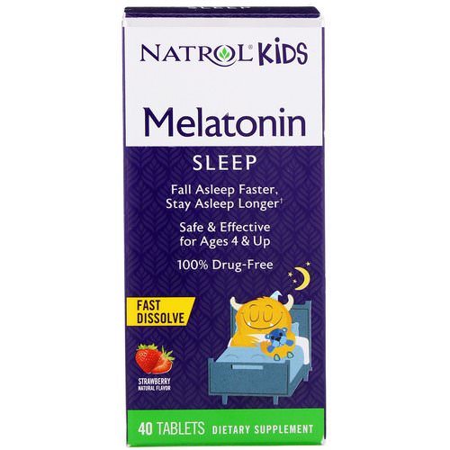 Natrol, Kids, Melatonin, Strawberry Natural Flavor, 40 Tablets Review