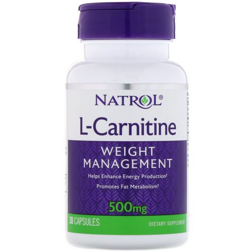 Natrol, L-Carnitine, 500 mg, 30 Capsules Review