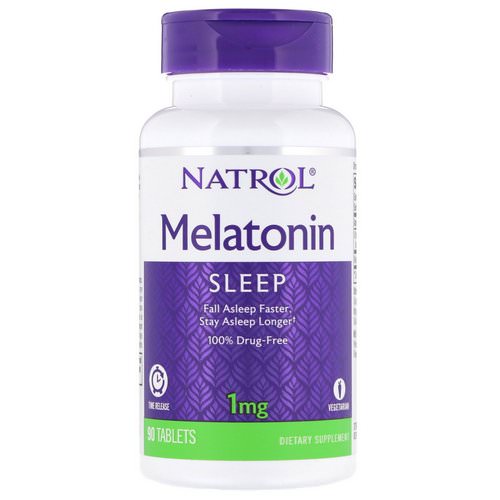 Natrol, Melatonin, Time Release, 1 mg, 90 Tablets Review