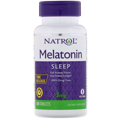 Natrol, Melatonin, Time Release, 3 mg, 100 Tablets Review