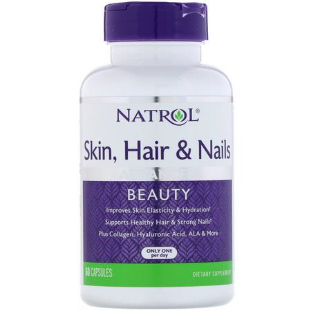 Natrol Hair Skin Nails Formulas - 指甲, 皮膚, 頭髮, 補品