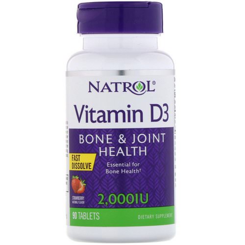 Natrol, Vitamin D3, Fast Dissolve, Strawberry, 2,000 IU, 90 Tablets Review