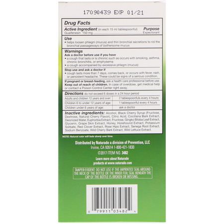 流感, 咳嗽: Naturade, Herbal Expec, Natural Cherry Flavor, 8.8 fl oz (260 ml)