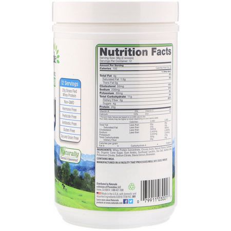 乳清蛋白, 運動營養: Naturade, New Zealand Grass Fed Whey Protein Booster, Vanilla, 16.1 oz (456 g)