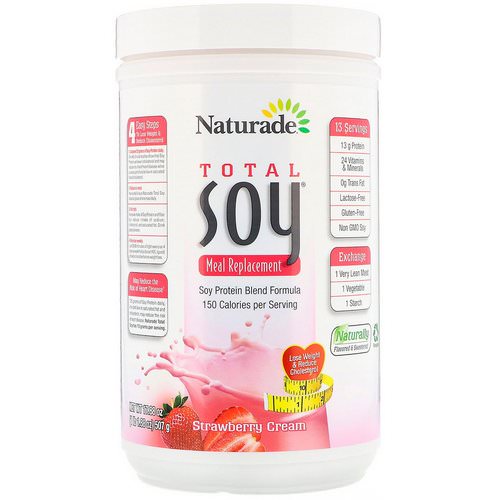 Naturade, Total Soy, Meal Replacement, Strawberry Cream, 1.1 lbs (507 g) Review