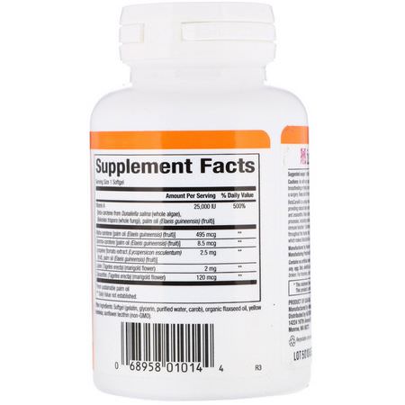 β-胡蘿蔔素, 抗氧化劑: Natural Factors, BetaCareAll plus Lutein & Lycopene, 25,000 IU, 90 Softgels