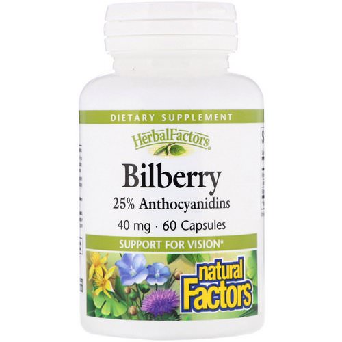 Natural Factors, Bilberry, 40 mg, 60 Capsules Review