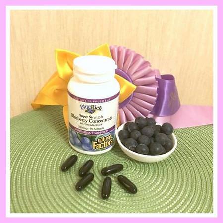 Natural Factors Blueberry Supplements - 藍莓補品, 順勢療法, 草藥
