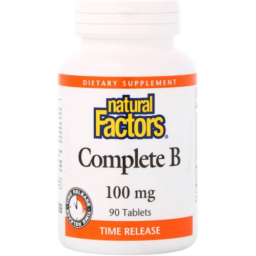 Natural Factors, Complete B, 100 mg, 90 Tablets Review