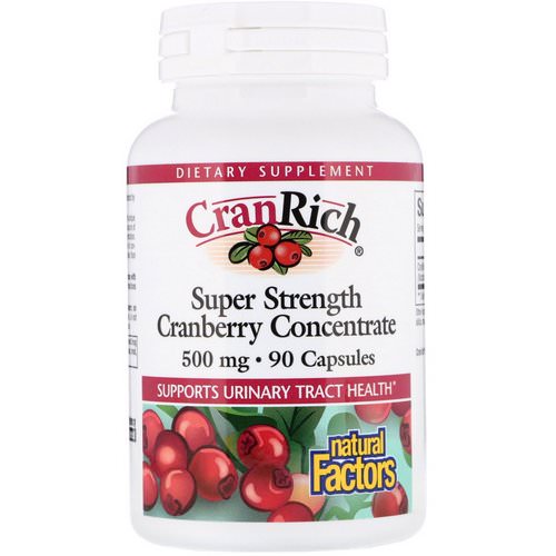 Natural Factors, CranRich, Super Strength, Cranberry Concentrate, 500 mg, 90 Capsules Review