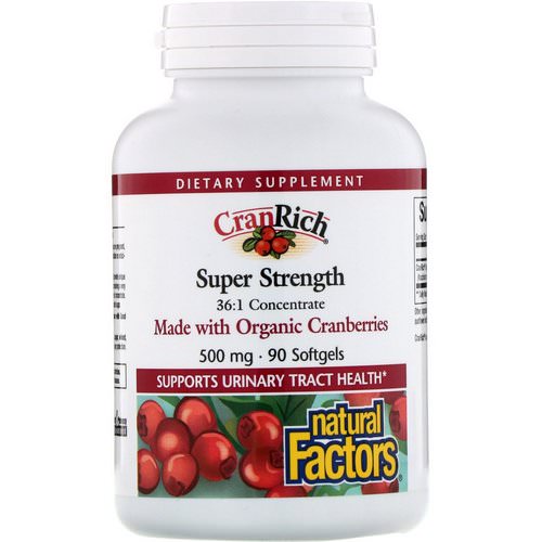 Natural Factors, CranRich, Super Strength, Cranberry Concentrate, 500 mg, 90 Softgels Review