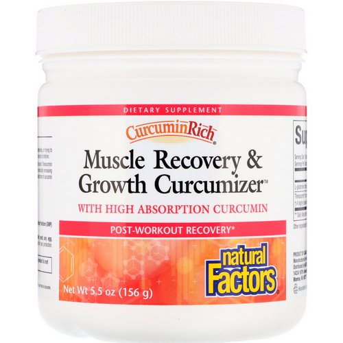 Natural Factors, CurcuminRich, Muscle Recovery & Growth Curcumizer, 5.5 oz (156 g) Review