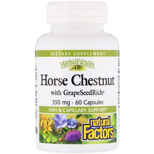 Natural Factors, Horse Chestnut with Grape Seed, 350 mg, 60 Capsules Review