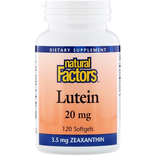 Natural Factors, Lutein, 20 mg, 120 Softgels Review