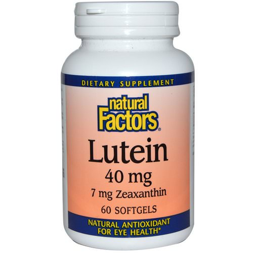 Natural Factors, Lutein, 40 mg, 60 Softgels Review
