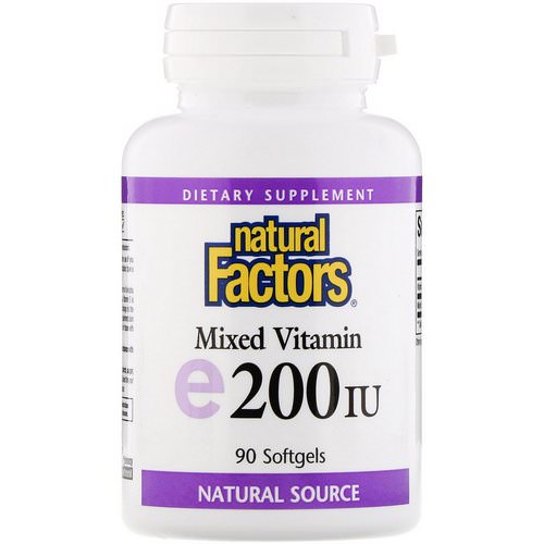Natural Factors, Mixed Vitamin E, 200 IU, 90 Softgels Review