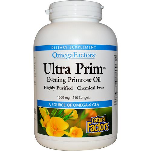 Natural Factors, OmegaFactors, Ultra Prim, Evening Primrose Oil, 1000 mg, 240 Softgels Review