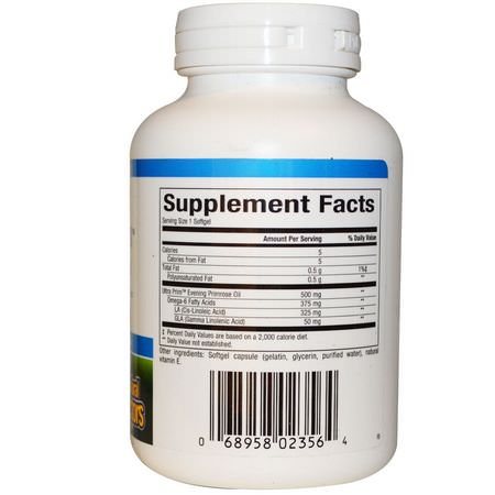 月見草油, 婦女的健康: Natural Factors, OmegaFactors, Ultra Prim, Evening Primrose Oil, 500 mg, 180 Softgels
