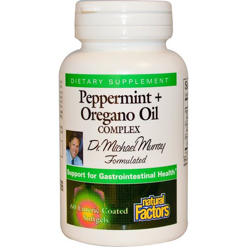 Natural Factors, Peppermint + Oregano Oil Complex, 60 Enteric Coated Softgels Review