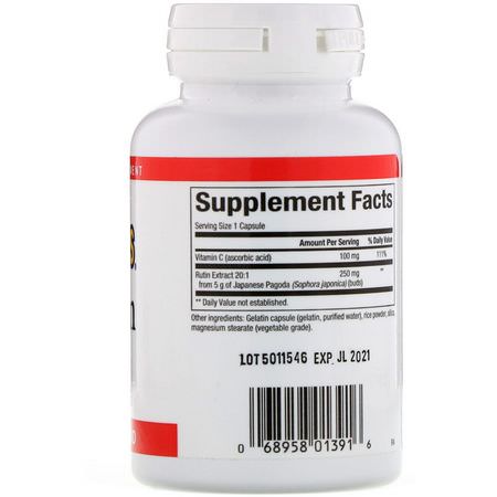蘆丁, 抗氧化劑: Natural Factors, Rutin, 250 mg, 90 Capsules