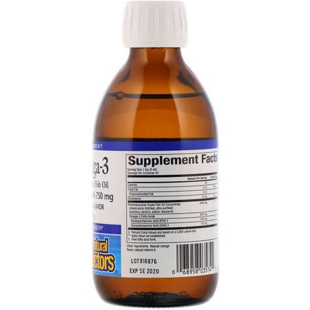 Omega-3魚油, EPA DHA: Natural Factors, Rx Omega-3, Natural Orange Flavor, 8 fl oz (237 ml)