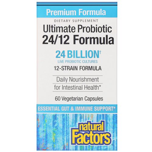 Natural Factors, Ultimate Probiotic, 24/12 Formula, 24 Billion CFU, 60 Vegetarian Capsules Review