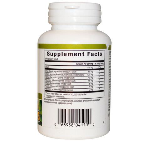 腸, 消化: Natural Factors, Ultra-Lax, Herbal Formula, 90 Tablets