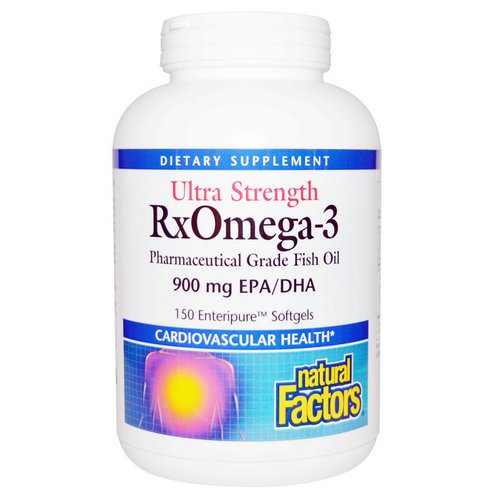Natural Factors, Ultra Strength, RxOmega-3, 900 mg EPA/DHA, 150 Enteripure Softgels Review