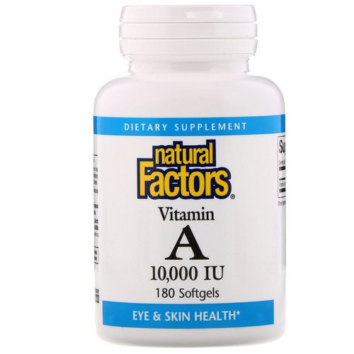 Natural Factors, Vitamin A, 10,000 IU, 180 Softgels Review