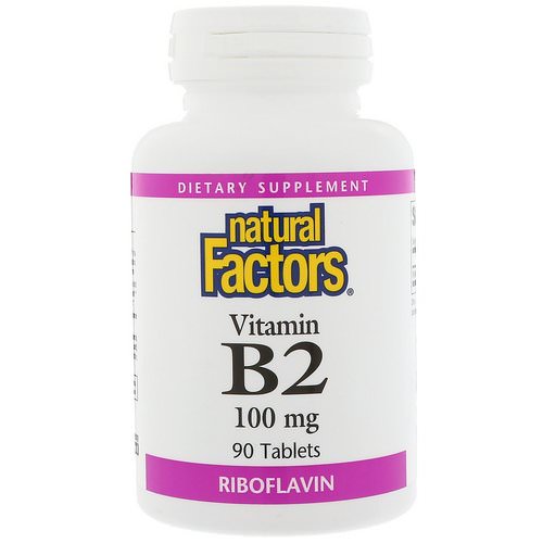 Natural Factors, Vitamin B2 Riboflavin, 100 mg, 90 Tablets Review