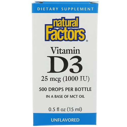 Natural Factors, Vitamin D3 Drops, 1000 IU, 0.5 fl oz (15 ml) Review
