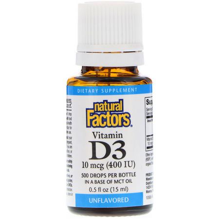 Natural Factors D3 Cholecalciferol - D3膽鈣化固醇, 維生素D, 維生素, 補品