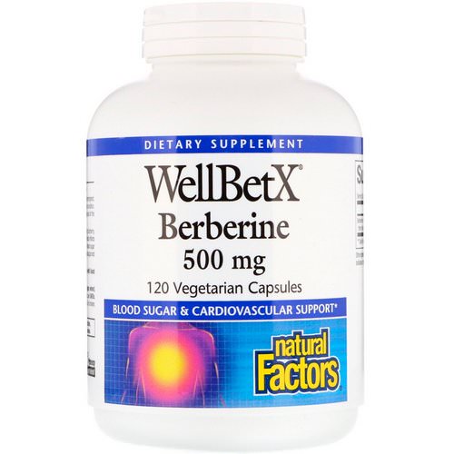 Natural Factors, WellBetX, Berberine, 500 mg, 120 Vegetarian Capsules Review