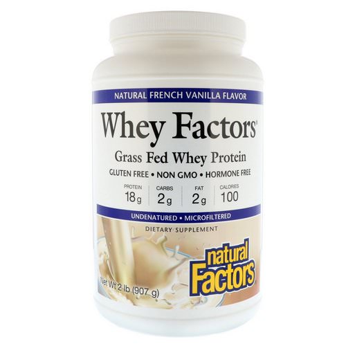 Natural Factors, Whey Factors, Grass Fed Whey Protein, Natural French Vanilla Flavor, 2 lbs (907 g) Review