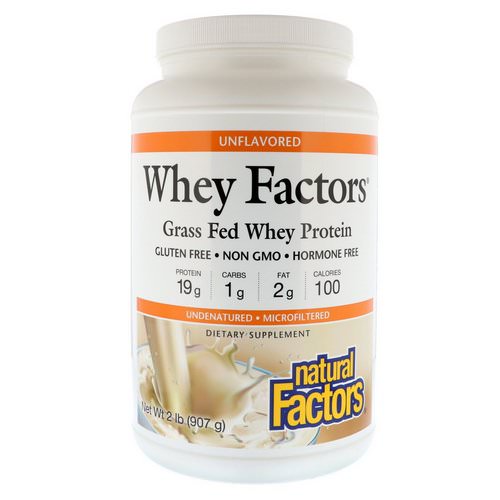 Natural Factors, Whey Factors, Grass Fed Whey Protein, Unflavored, 2 lbs (907 g) Review