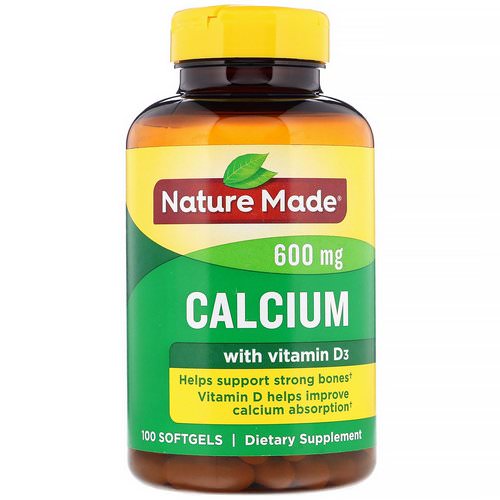 Nature Made, Calcium with Vitamin D3, 600 mg, 100 Softgels Review