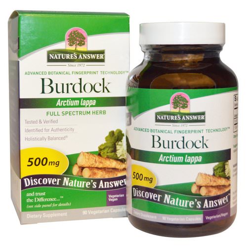 Nature's Answer, Burdock, Full Spectrum Herb, 500 mg, 90 Vegetarian Capsules Review