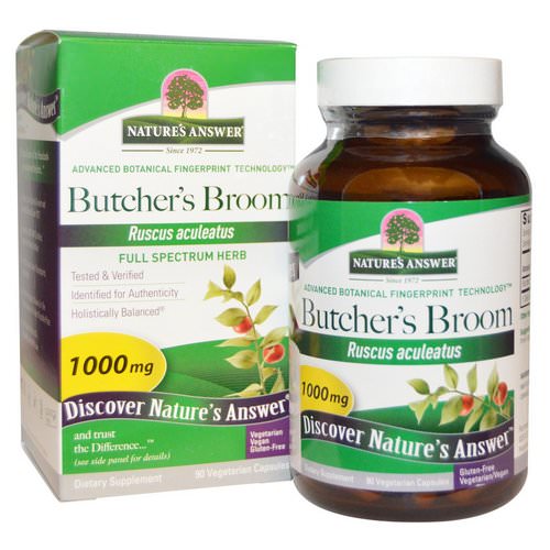Nature's Answer, Butcher's Broom, Full Spectrum Herb, 1000 mg, 90 Vegetarian Capsules Review