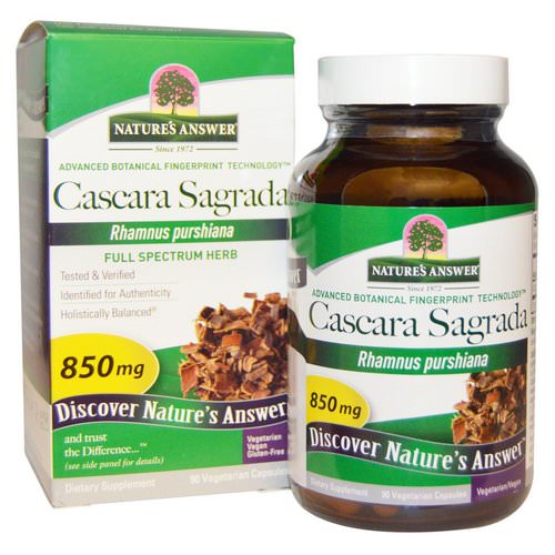 Nature's Answer, Cascara Sagrada, Full Spectrum Herb, 850 mg, 90 Vegetarian Capsules Review